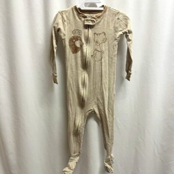 Carter's Striped Animal Zip Up Footie Pajamas - Picture 1 of 6